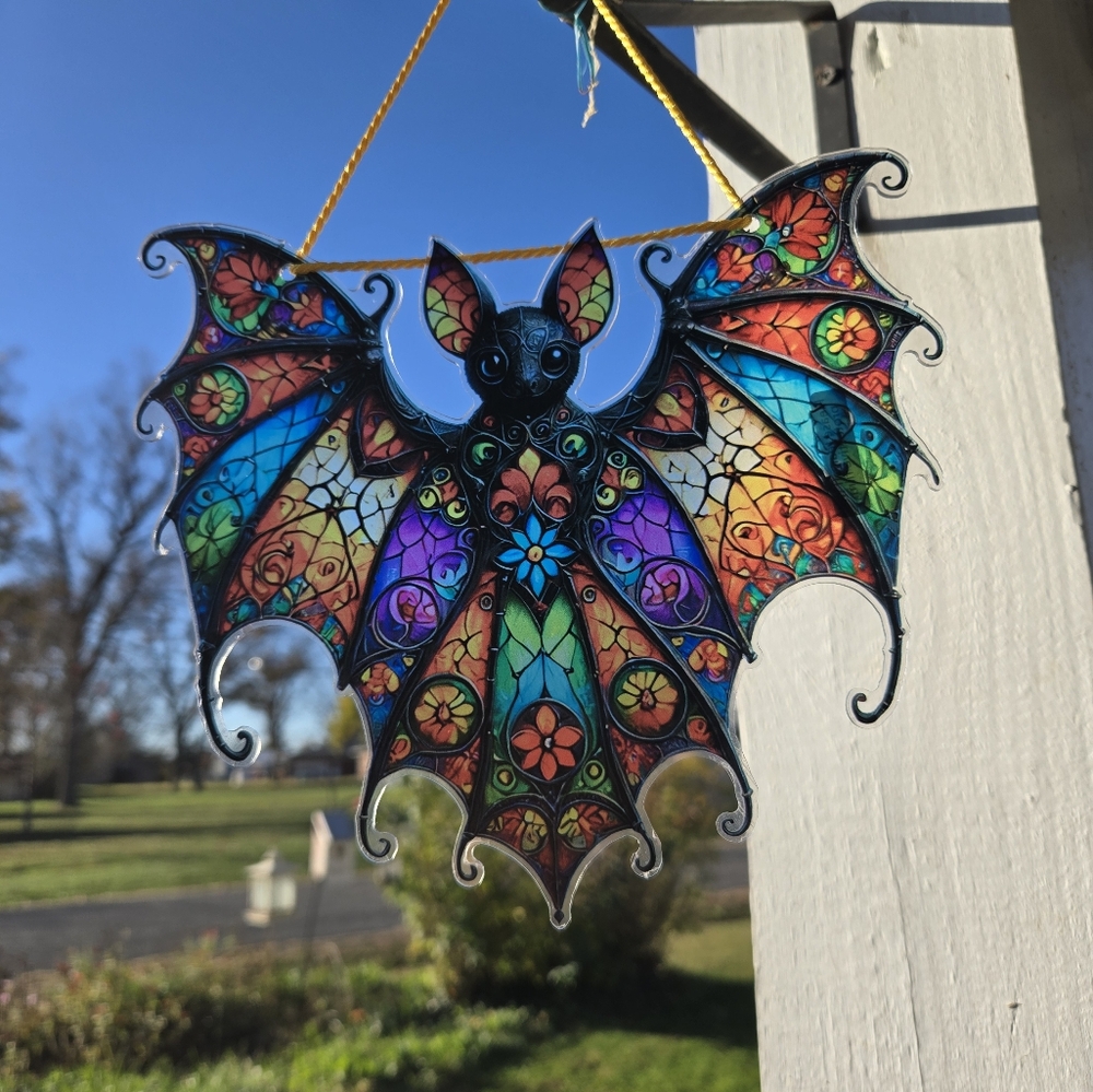 Nrw With Tags Acrylic Bat Suncatcher.